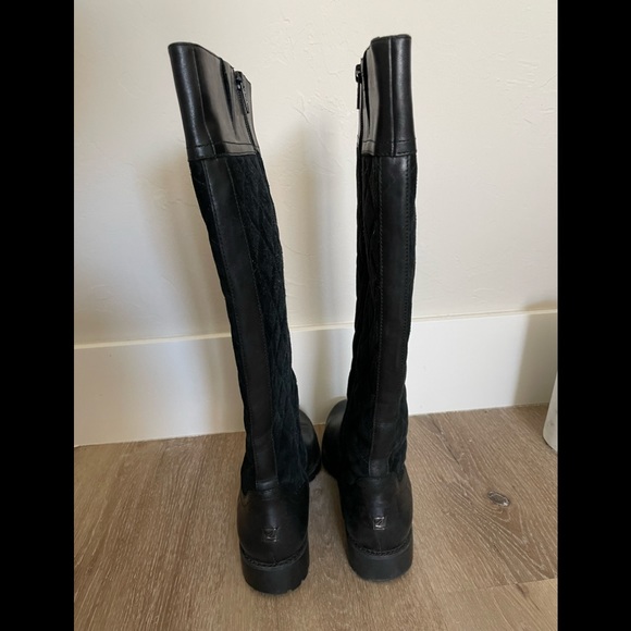 Sperry Topsider Black Leather & Suede Quilted Knee-High Boot (Size 8) - Picture 5 of 6